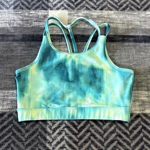 Xersion Quick-Dri Green and White Sports Bra